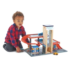 Wooden Parking Garage and Service Station