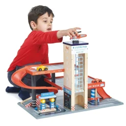 Wooden Parking Garage and Service Station