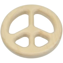 Wooden Peace Sign Baby Teether
