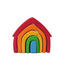 Wooden Rainbow Nesting House