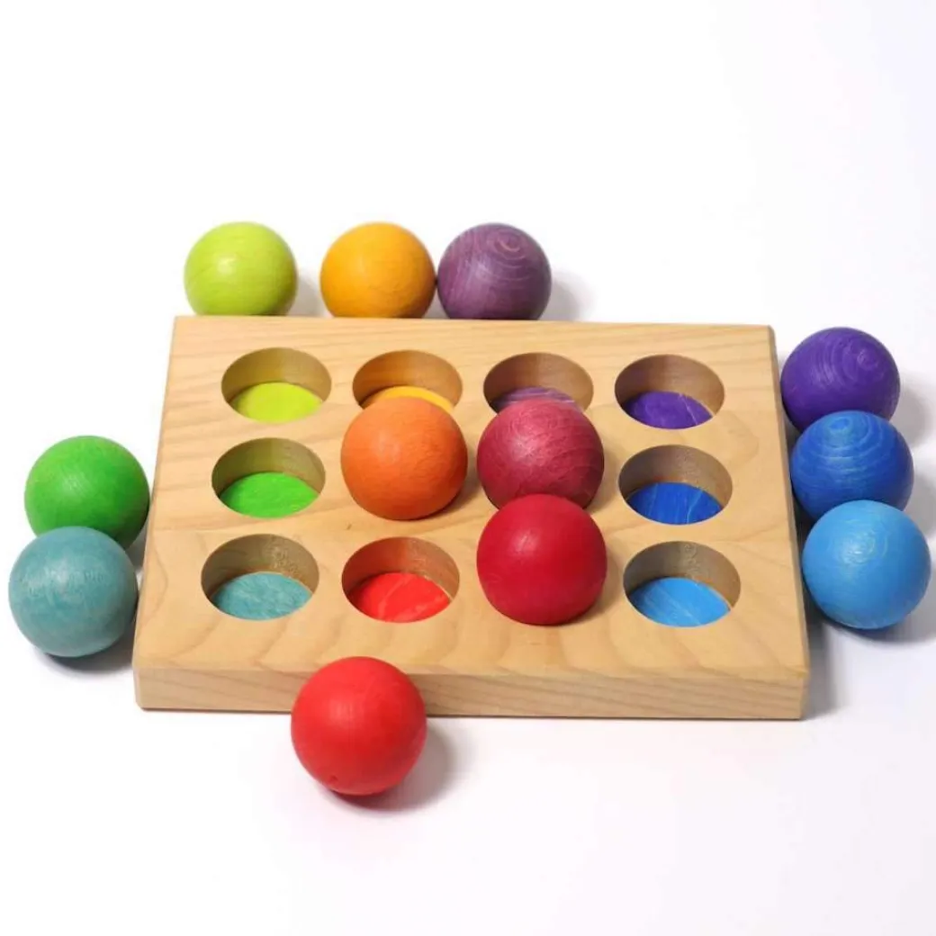 Wooden Rainbow Sorting Board