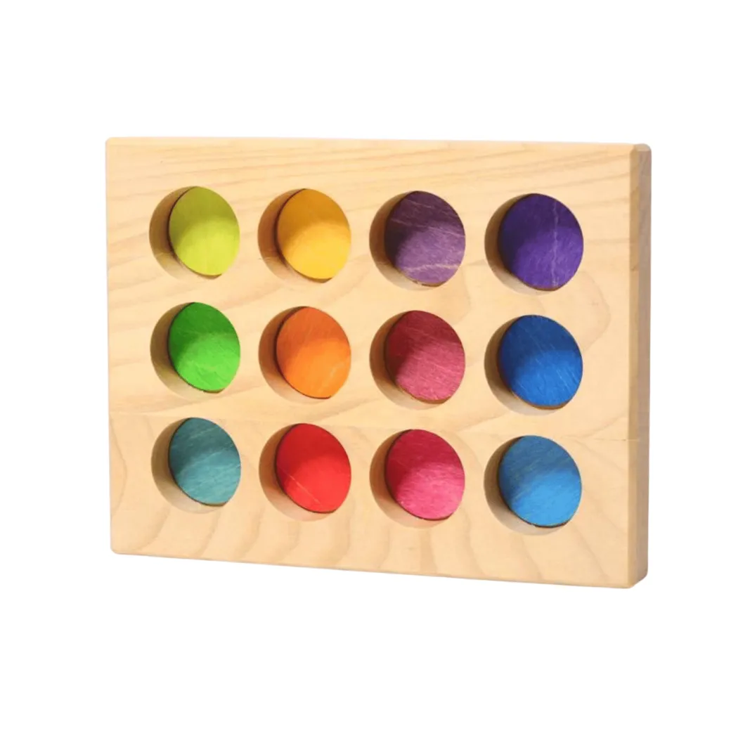 Wooden Rainbow Sorting Board