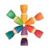 6 Wooden Rainbow Tomten Figures