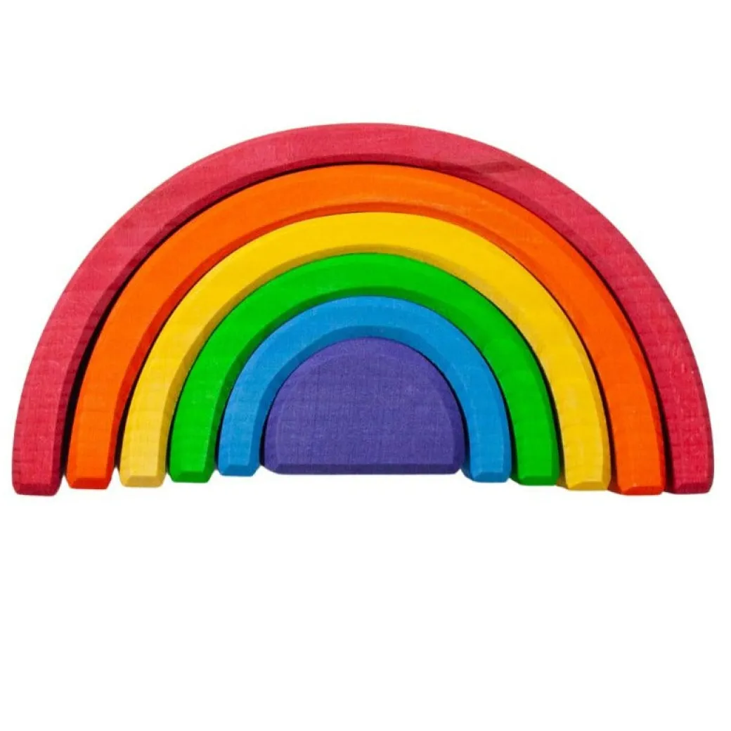 Wooden Rainbow Tunnel - 6 Piece