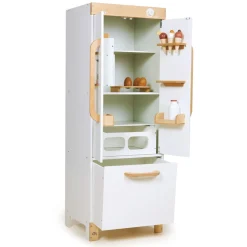 Wooden Refrigerator and Food Set