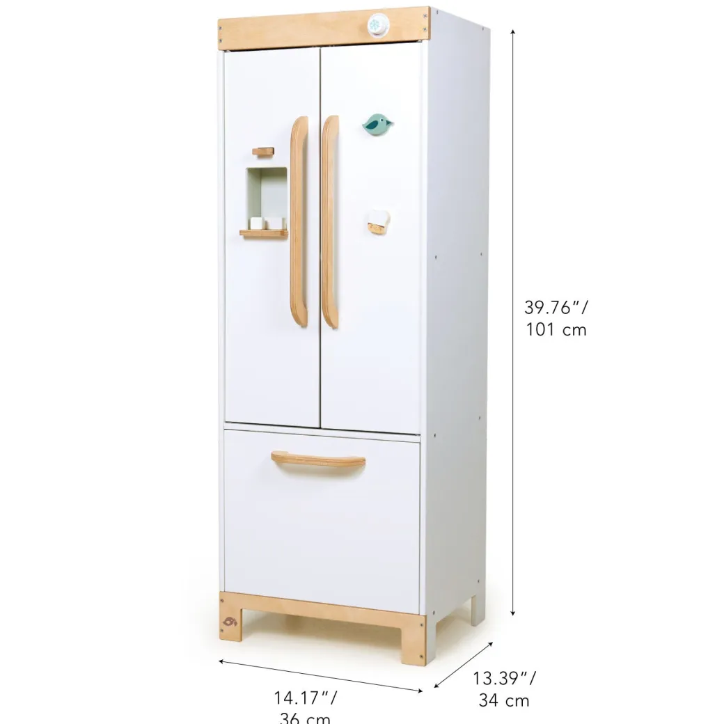 Wooden Refrigerator and Food Set