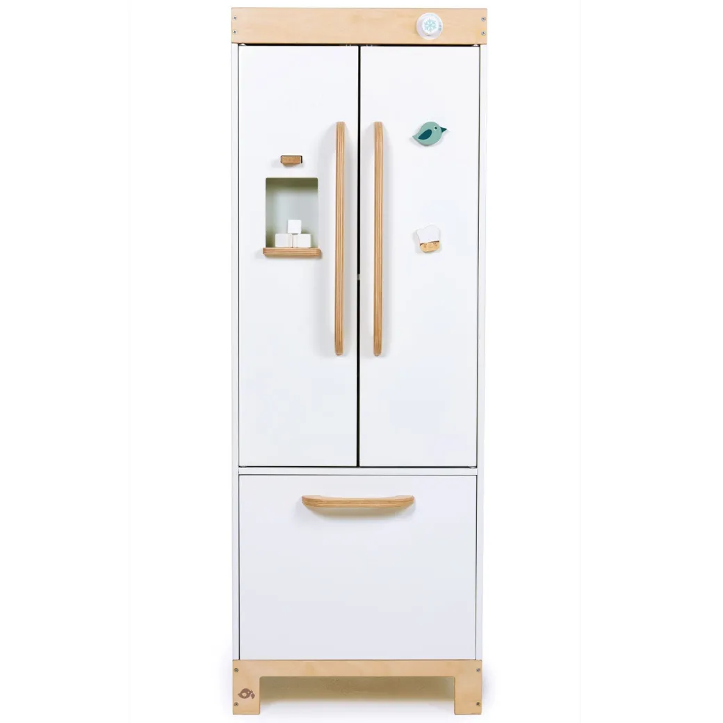 Wooden Refrigerator and Food Set