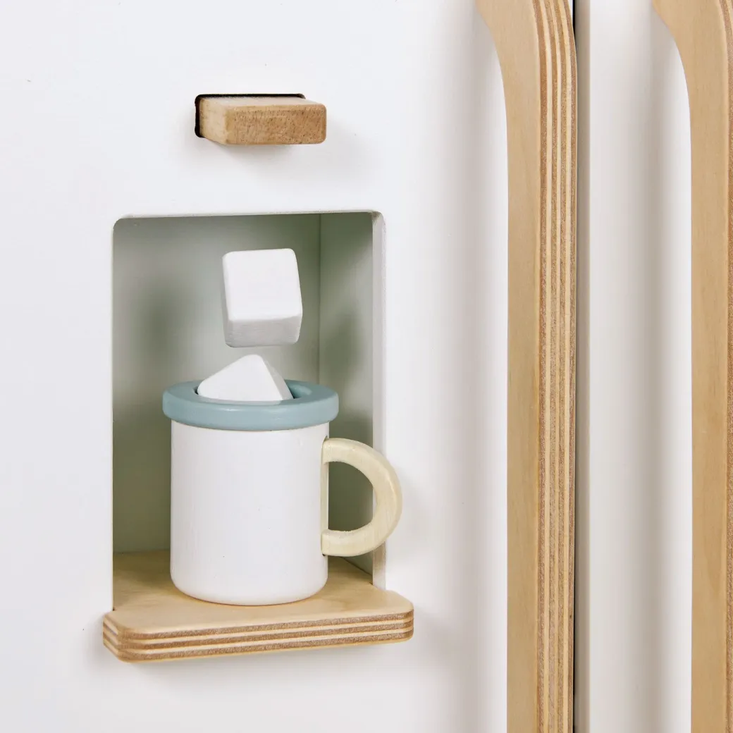 Wooden Refrigerator and Food Set
