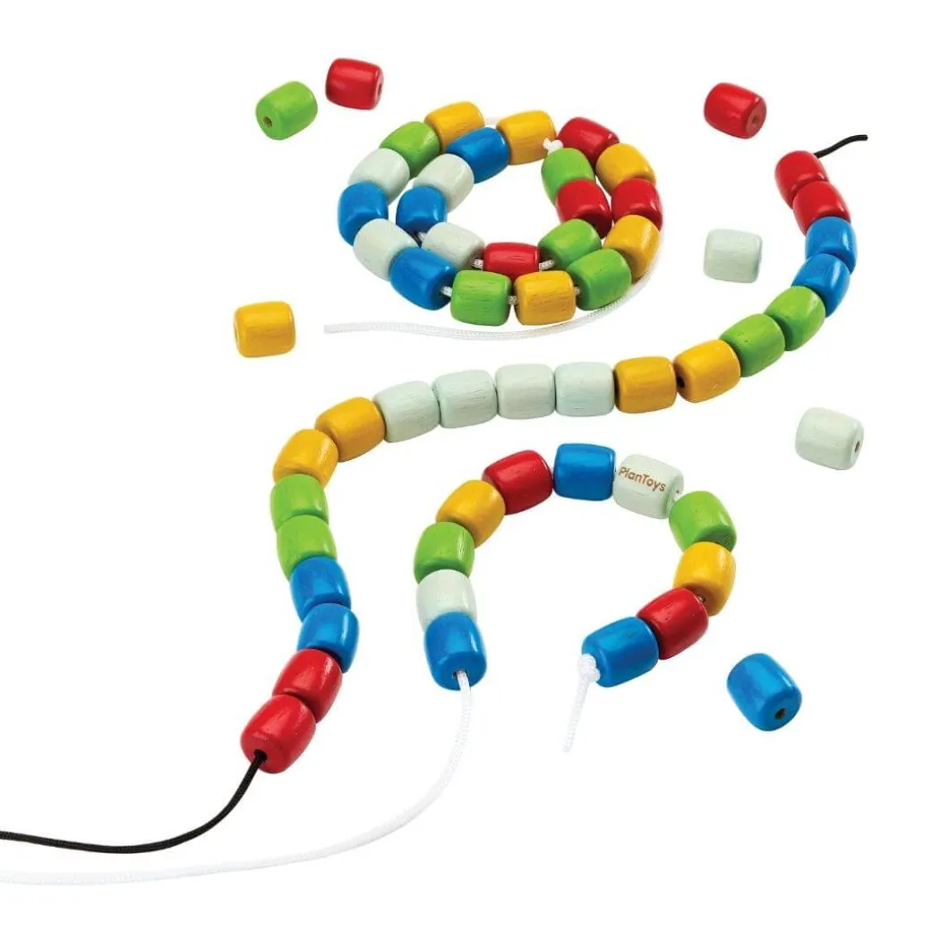 Wooden Threading Beads Set