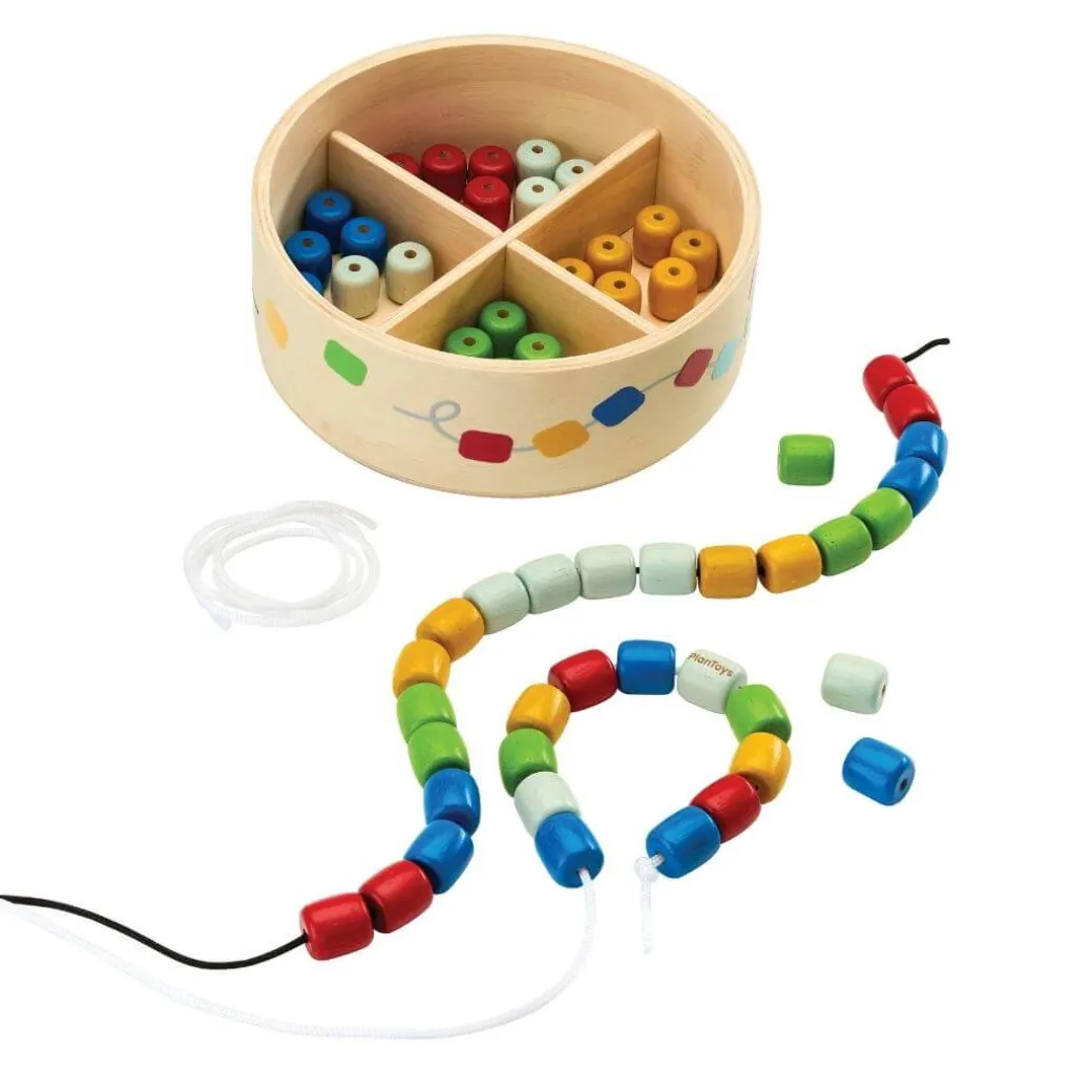 Wooden Threading Beads Set